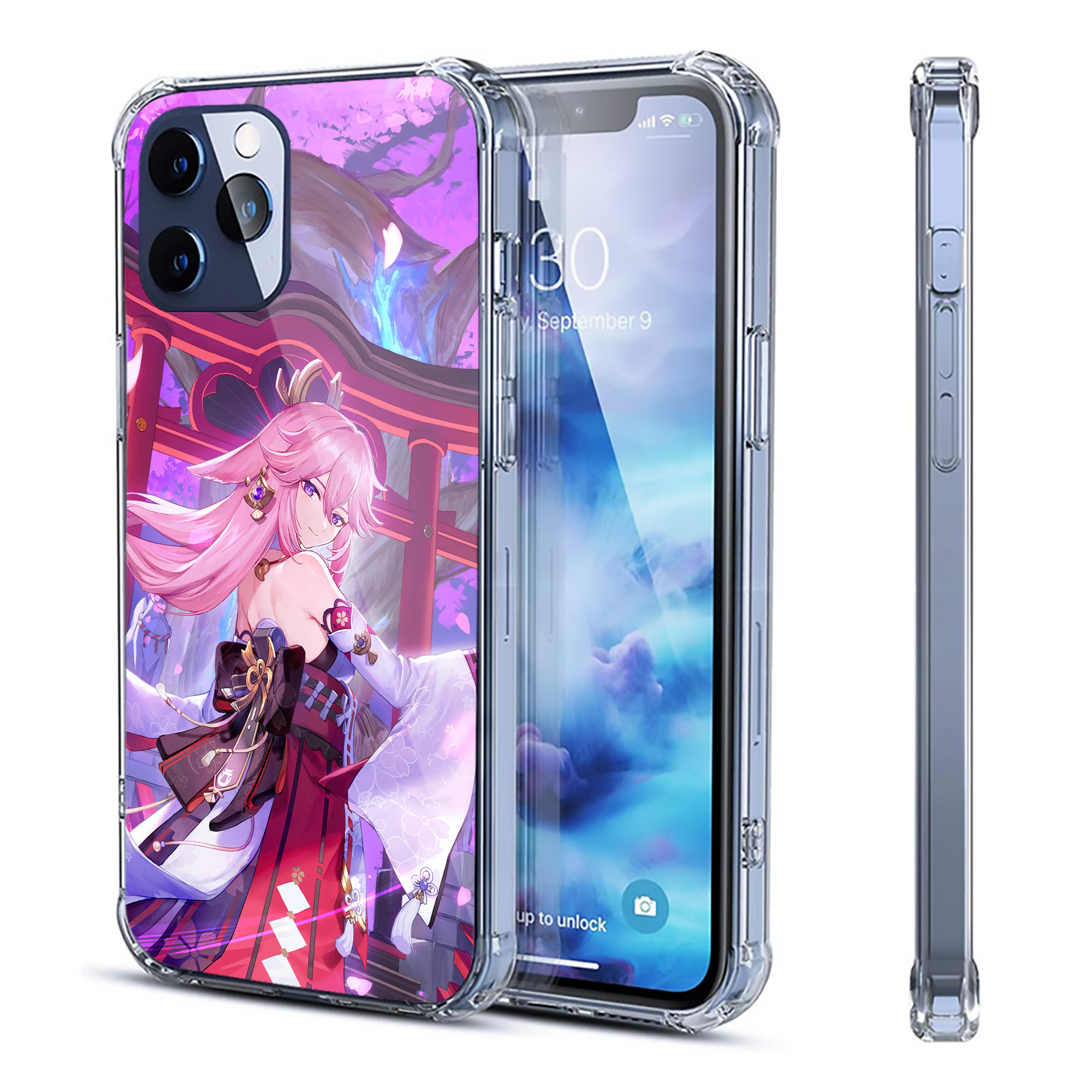 げんし神 genshin 【iPhone 12シリーズ対応】透明スマホケース（クリアソフトケース）